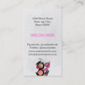 Makeup Artist / Face Paint & Fantasy Makeup Visitenkarte (Rückseite)