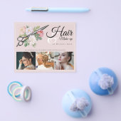 Makeup Artist Fairstylist Beruflich Pink Floral Flyer (Einzeln)