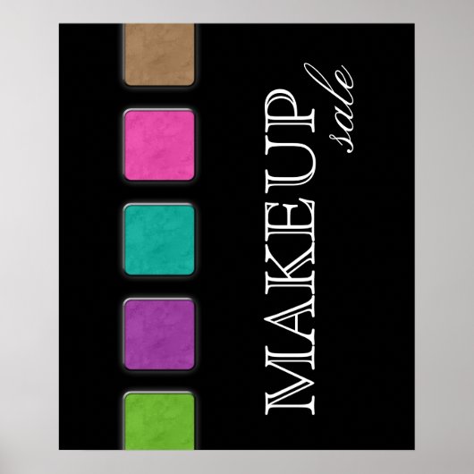 Makeup Artist farbenfrohe Palette Retail Salon Pos Poster (Vorne)