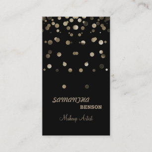 Makeup Artist Fashion Glow Glitzer Sparkle Gold Visitenkarte