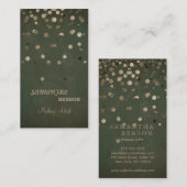 Makeup Artist Fashion Glow Glitzer Sparkle Gold Visitenkarte (Vorne/Hinten)