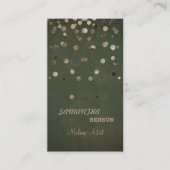 Makeup Artist Fashion Glow Glitzer Sparkle Gold Visitenkarte (Vorderseite)