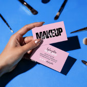 Makeup artist fett signieren Skript pastellrosa Visitenkarte