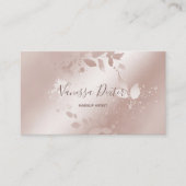 Makeup Artist Floral Lash Event Planner Rose Gold Visitenkarte (Vorderseite)