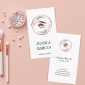 Makeup artist Floral Rose Gold Eyelashes Lashes Visitenkarte