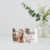 Makeup artist Foto beauty blush QR-Code Visitenkarte (Stehend Vorderseite)