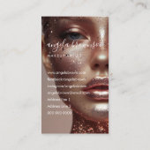 Makeup Artist Foto lips lipstick Glanz Visitenkarte (Rückseite)