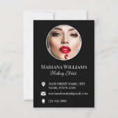 Makeup artist Foto qr Code digitales Business Karte (Vorderseite)