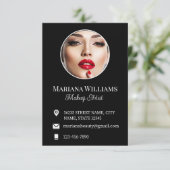 Makeup artist Foto qr Code digitales Business Karte (Stehend Vorderseite)
