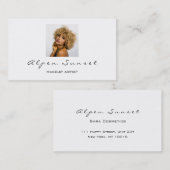 Makeup Artist Foto Schwarz-weiß Minimalismus Visitenkarte (Vorne/Hinten)