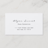 Makeup Artist Foto Schwarz-weiß Minimalismus Visitenkarte (Rückseite)