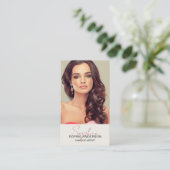 Makeup Artist Foto Visitenkarte (Stehend Vorderseite)