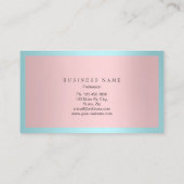 Makeup Artist Frame Glitzer Auge Aqua Tiffany Rosa Visitenkarte (Rückseite)