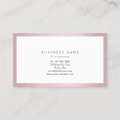 Makeup Artist Frame Glitzer Augen Lashes Pink Visitenkarte (Rückseite)