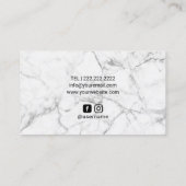 Makeup Artist Friseur Chic Blumenmarmor Agate Visitenkarte (Rückseite)