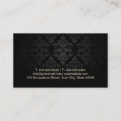 Makeup Artist Friseur Salon Gold gestreift schwarz Visitenkarte (Rückseite)