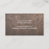 Makeup Artist Friseur Salon Gold Leaf Marmor & Kup Visitenkarte (Rückseite)