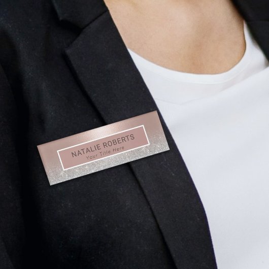 Makeup Artist Friseur Salon Moderne Blush Rose Gol Namenschild