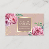 Makeup Artist Friseur Salon Rosa Rose Gold Visitenkarte (Vorderseite)