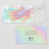 Makeup Artist Friseur Salon Rustikale Blume Pastel Visitenkarte (Vorne/Hinten)