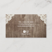 Makeup Artist Friseur Salon Rustikales Blumenholz Visitenkarte (Rückseite)