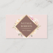 Makeup Artist Friseur Salon Vintag Blütenrot Rosa Visitenkarte (Vorderseite)