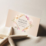 Makeup Artist Friseur Salon Vintage Blütenpflanze  Visitenkarte<br><div class="desc">Makeup Artist Hair Salon Vintage florale ElfenbeinVisitenkarten.</div>