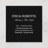 Makeup Artist Friseur Schönheitssalon Moderne Kuns Quadratische Visitenkarte (Rückseite)