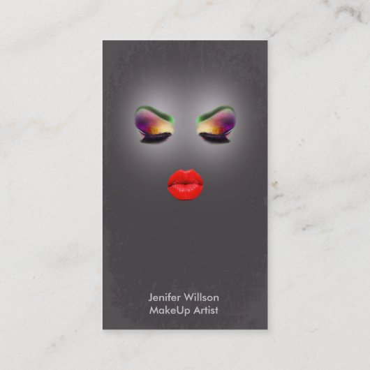 Makeup Artist Geschäft Card Visitenkarte (Rückseite)