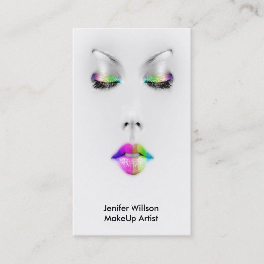 Makeup Artist Geschäft Card Visitenkarte (Vorderseite)