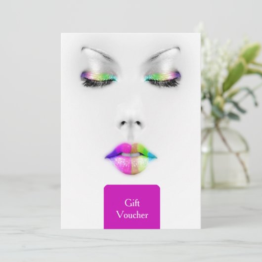 Makeup Artist Gift Voucher (Stehend Vorderseite)