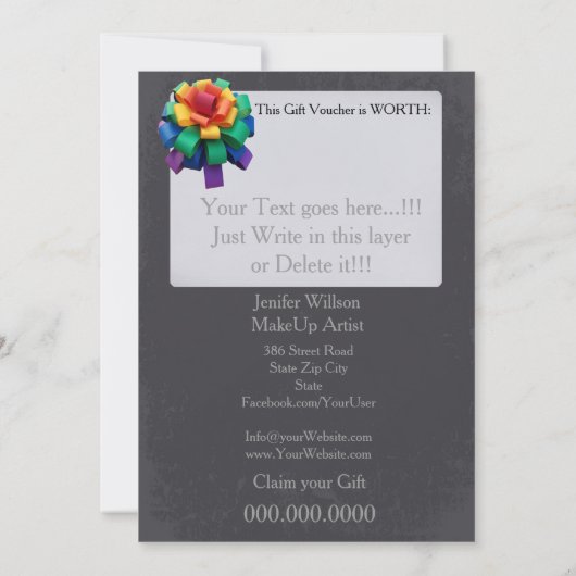 Makeup Artist Gift Voucher (Rückseite)