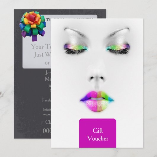 Makeup Artist Gift Voucher (Vorne/Hinten)