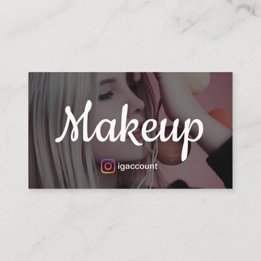 Makeup Artist Girly Design Visitenkarte (Rückseite)