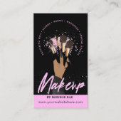 Makeup Artist Glam MUA Beauty Salon Logo Business Visitenkarte (Vorderseite)