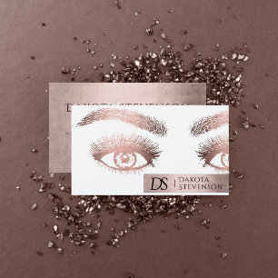 Makeup Artist   Glamour Copper Rose Gold Visitenkarte