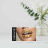 Makeup Artist Glitz And Glam Visitenkarte (Stehend Vorderseite)