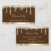 Makeup Artist Glitzer 3dEffect Tropfen Confetti Lu Visitenkarte (Vorne/Hinten)