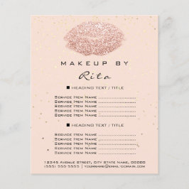 Makeup Artist Glitzer Gold Confetti Preisliste Lif Flyer