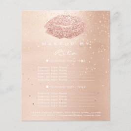 Makeup Artist Glitzer Gold Confetti Preisliste Lif Flyer