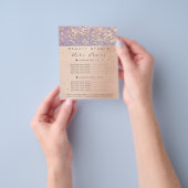 Makeup Artist Glitzer Gold Preisliste Lila Flyer (Gruppe)