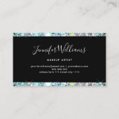 Makeup Artist Glitzer Holographic Glitzer Modern B Visitenkarte (Rückseite)