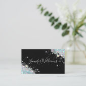 Makeup Artist Glitzer Holographic Glitzer Modern B Visitenkarte (Stehend Vorderseite)