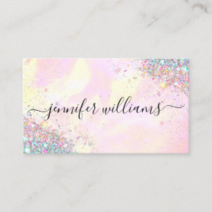 Makeup Artist Glitzer Holographic Glitzer Moderne Visitenkarte