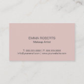 Makeup Artist Glitzer Livio Vacchini Gebäudes Visitenkarte (Rückseite)