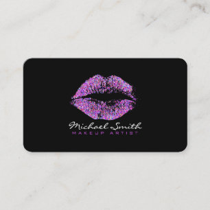 Makeup Artist Glitzer Multicolor Lips #12 Visitenkarte