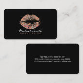 Makeup Artist Glitzer Multicolor Lips #8 Visitenkarte (Vorne/Hinten)