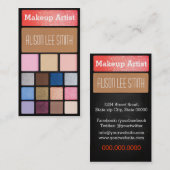Makeup Artist / Glitzer Palette Visitenkarte (Vorne/Hinten)