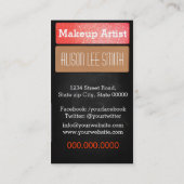 Makeup Artist / Glitzer Palette Visitenkarte (Rückseite)