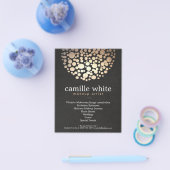 Makeup Artist Gold Circles Schönheitssalon Menü (Einzeln)